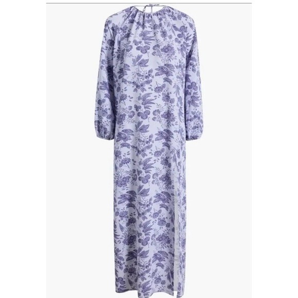 NWT Hill House Womens The Simone Dress Small Crepe Open Back Lilac Tonal‎ Floral - Picture 1 of 15